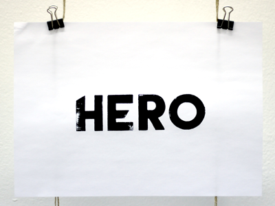 Hero 3d printing custom made font hero steve jobs typography