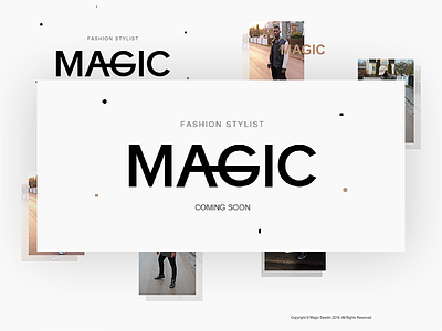 Magic Swedin - Coming Soon Page & Logo clothes clothing coming soon fashion live logo minimal page patterns shapes splash stylist