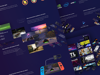 Rainway - Landing Page app clean colorful dark flat gaming landing page minimal minimalistic site ui web webapp