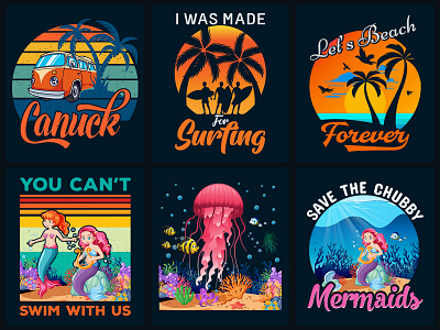 Summer T-Shirt Design Bundle