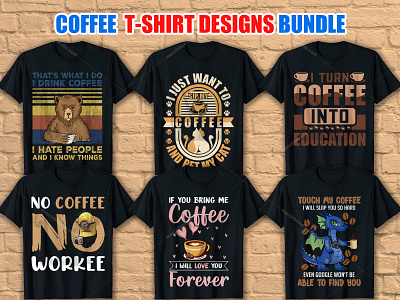 Coffee T-Shirt Design Bundle