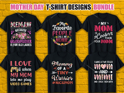 Mother's Day T-Shirt Design Bundle.