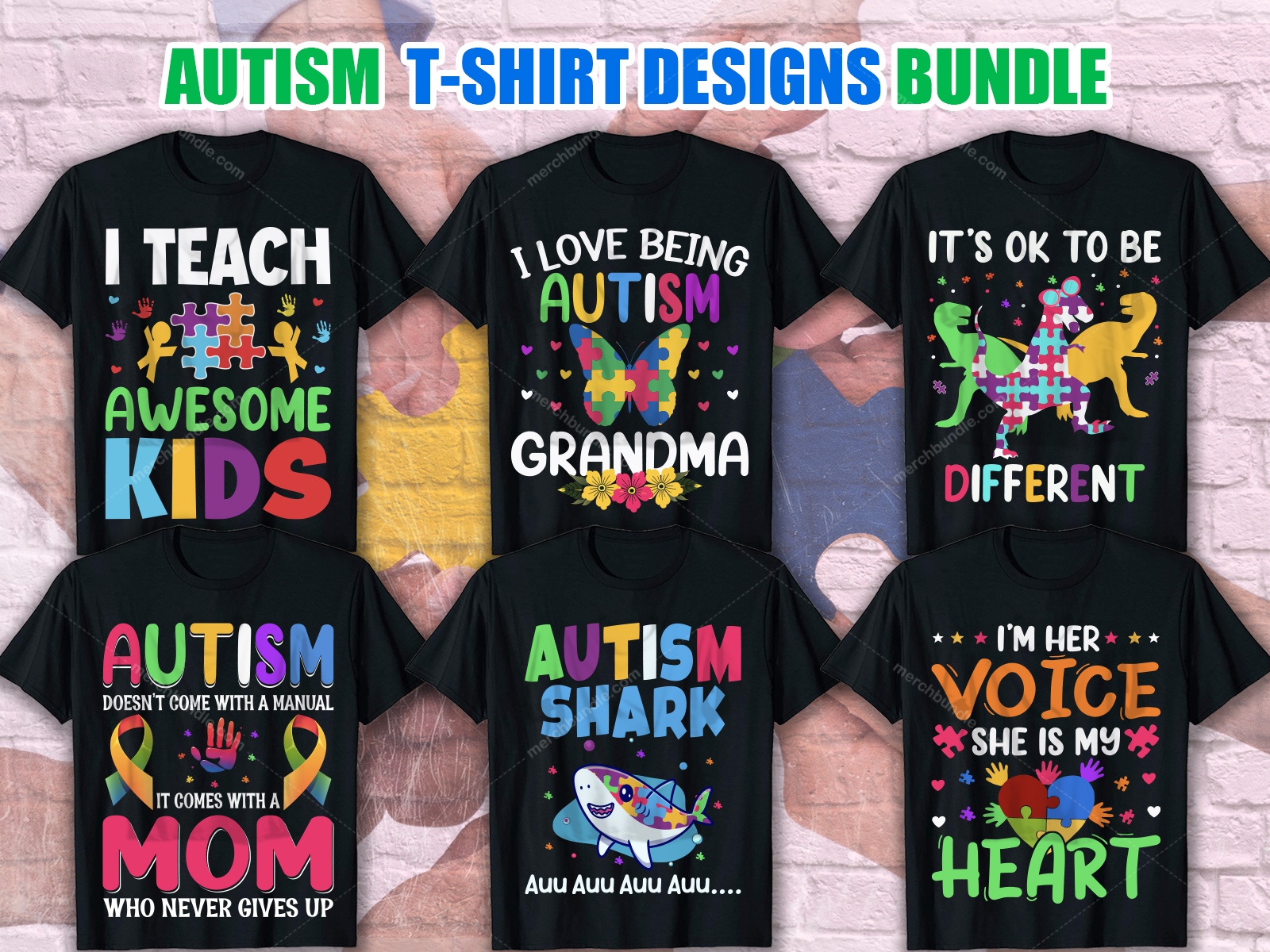 Autism TShirt Design Bundle by Shohagh Hossen on Dribbble