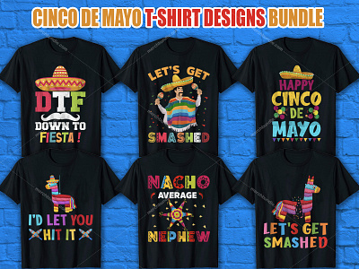 Cinco De Mayo T-Shirt Designs Bundle