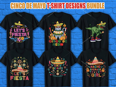 Cinco De Mayo T-Shirt Designs Bundle by Shohagh Hossen on Dribbble