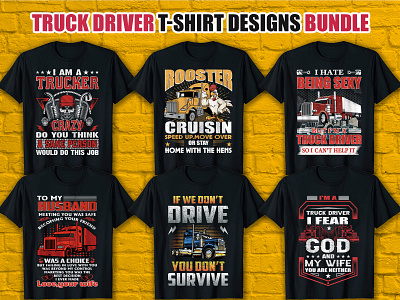 Truck Driver t-Shirt Design Bundle