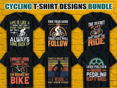 Cycling T-Shirt Designs Bundle branding cycling cycling shirt cycling t shirt design graphic design illustration logo merch by amazon t shirt t shirt art t shirt design t shirt design ideas t shirt design vector t shirt designer vintage shirt vintage t shirt