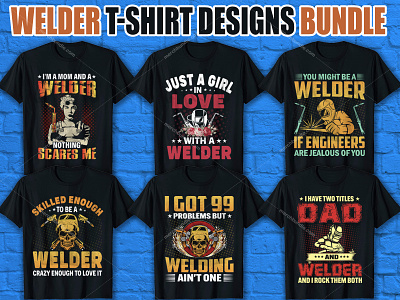 Welder T Shirt Design Bundle