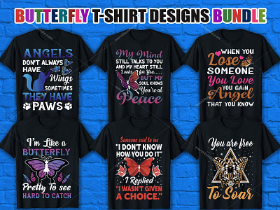 Butterfly T-Shirt Design Bundle animation branding butterfly shirt butterfly t shirt butterfly tshirt graphic design illustration merch by amazon motion graphics t shirt t shirt art t shirt design t shirt design free t shirt design ideas t shirt design vector t shirt designer t shirt maker typography typography t shirt vintage t shirt