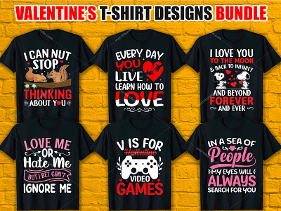Valentines's T-Shirt Design Bundle