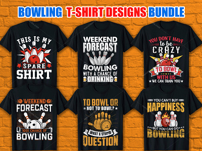Bowling T-Shirt Designs Bundle Free