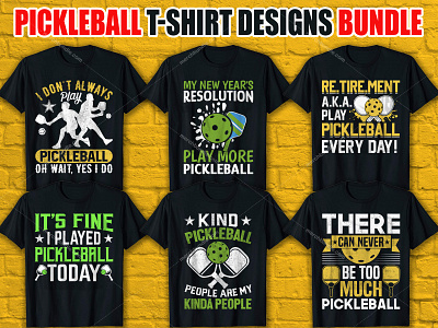 Pickleball T-Shirt Design Bundle