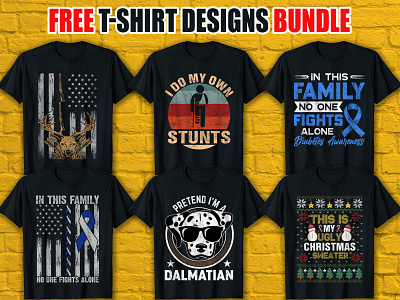 Trendy T-Shirt Design Bundle Free Download