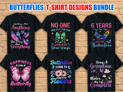 Butterfly T-Shirt Design Bundle