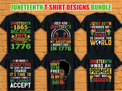 Juneteenth T-Shirt Designs Bundle