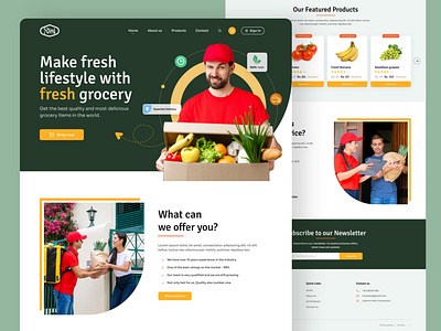 Grocery Store - Landing page bestofdribbble creatives design dribbble dribbblers dribbbleshot graphic design ui userexperience ux