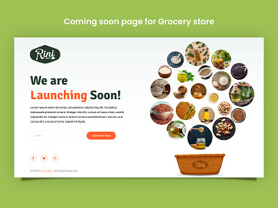 Coming soon Page UI
