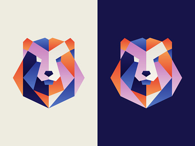 Geo Bear animal bear branding color geometric geometry gradient icon illustration logo nature shapes