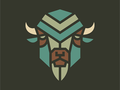 Bison animal bison buffalo icon illustration logo