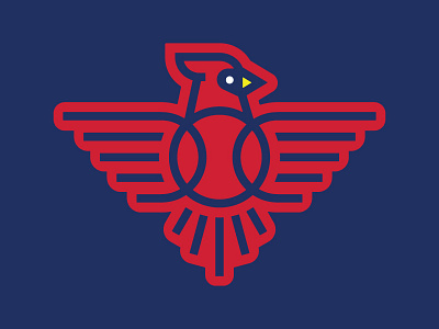 Redbirds baseball bird cardinal cardinals icon illustration line logo sports