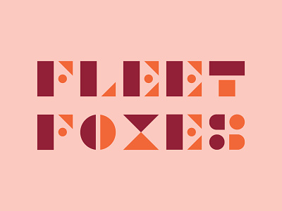 Fleet Foxes Typography band color fleet foxes fox gig poster letters logo music typography