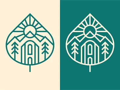 Aspen Colorado aspen badge building colorado icon leaf line logo mountains nature sun trees