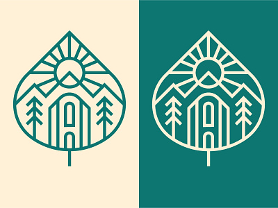 Aspen Colorado aspen badge building colorado icon leaf line logo mountains nature sun trees
