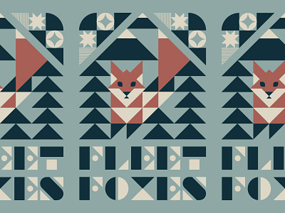 Fleet Foxes fleet foxes fox gig poster illustration mountains music nature poster shapes trees triangles typography