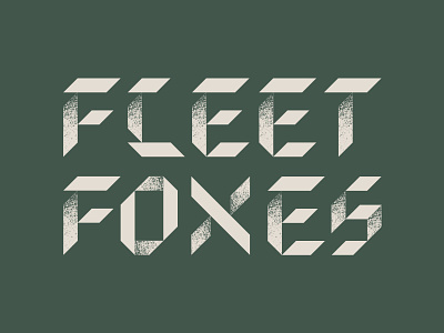 Fleet Foxes Typography 2 band fleet foxes letters logo music shapes texture type typography