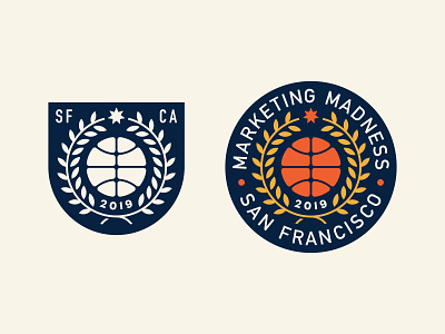 March Madness Badge badge basketball california laurel logo march madness patch plant san francisco sports star
