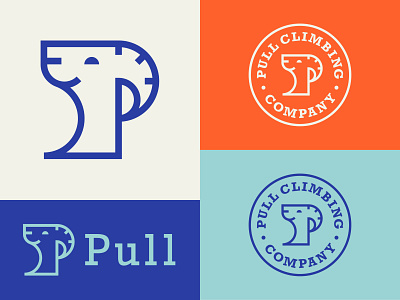 Climbing Brand animal badge branding climbing color geometry goat icon logo mountain goat p patch typography