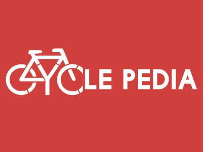 Cyclepedia bicycle bike cebu cycle logo pedia red white