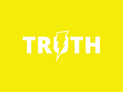 Truth apparel logo thunderbolt truth yellow