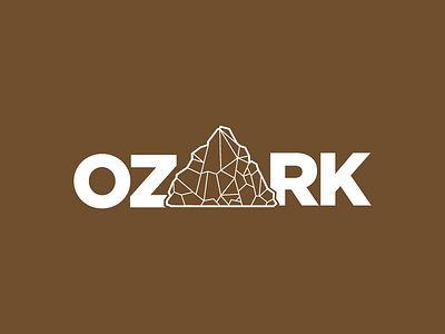 Ozark brown logo mountain ozark