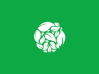 Green Herb circle green icon illustration leaf leaves logo plant