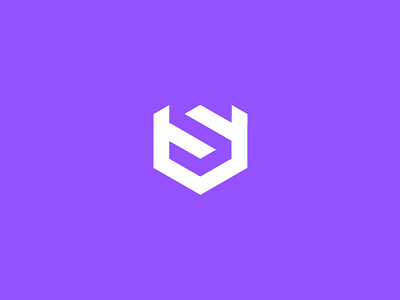 S³ box geo icon logo metric s violet