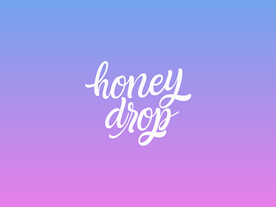 Honeydrop ambient band cebu cursive drop honey letter logo pop typo