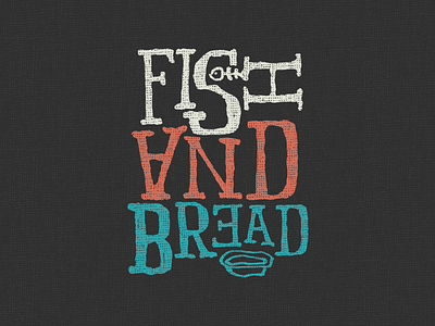Fish & Bread band blue cebu icon lettering logo red typo white