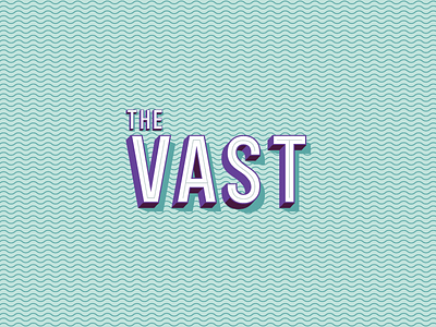 The Vast band cebu green lettering logo typo violet waves