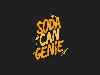Soda Can Genie band cebu funk orange splatter type typo