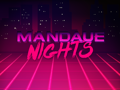 Mandaue Nights 80 cebu city culture disco electric logo neon pop typography vispop