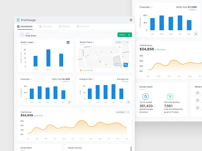 EV charging station dashboard | Web