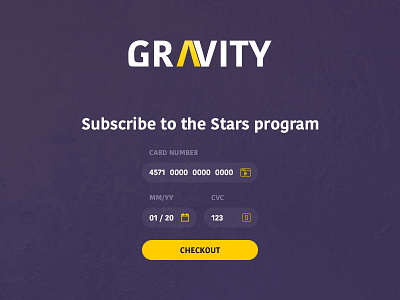 Gravity - Credit card checkout