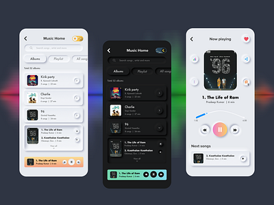 Neumorphism music player