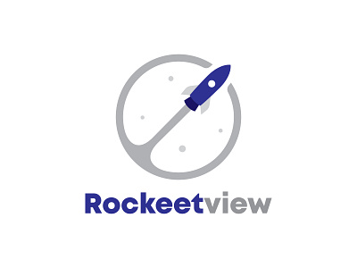 Rockeetview Logo branding dailylogo dailylogochallenge dailylogodesign design flat flatdesign logo logodesign minimal minimalist rocket rocket logo rocketship space spaceship