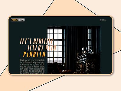 luxury interior design studio - landing page branding design figma hero image hero section interior interior design luxury minimal photoshop typography ui ux webdesign website