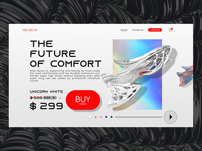 e-commerce  shoe landing page