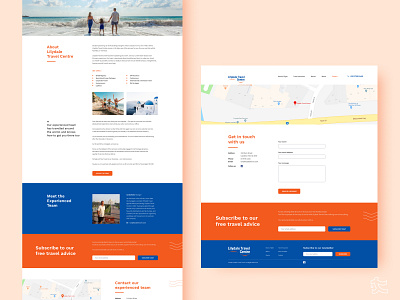 Travel Centre pages travel ui ux visual design web design