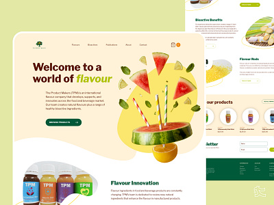 TPM Website Home Page interaction nutrition ui ux visual design web design