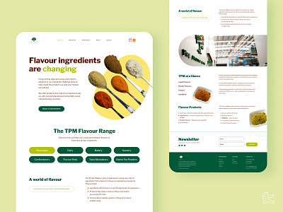 TPM Website Flavours page nutrition ui ux visual design web design